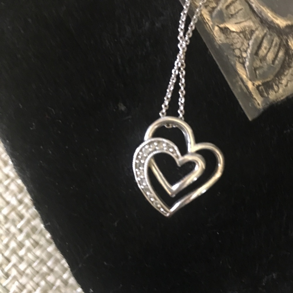 Authentic Diamond heart pendant Necklace